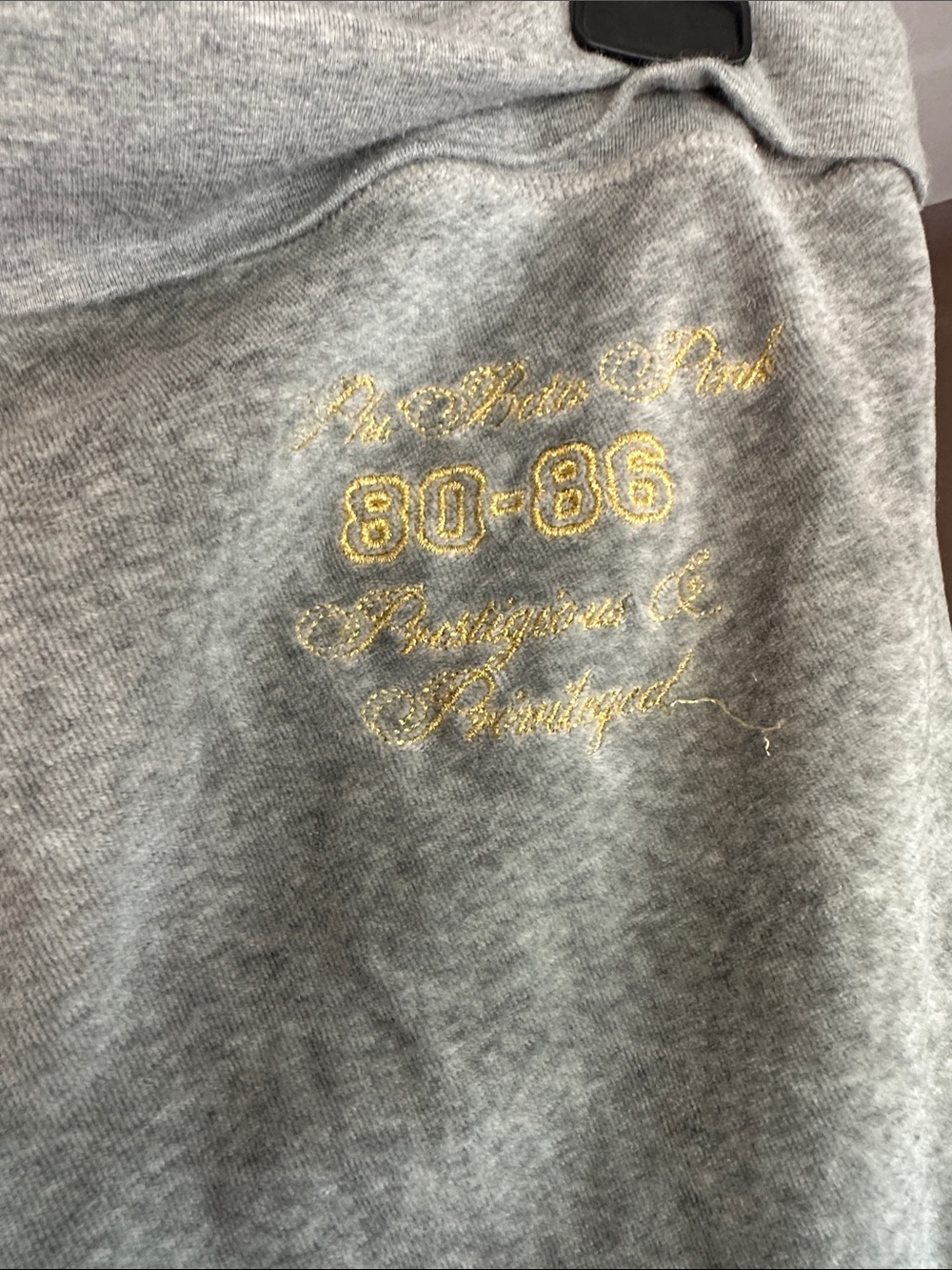 PINK Victoria's Secret Gray Zip-Up Hoodie and yoga pants with Yellow Script - Picture 10 of 13